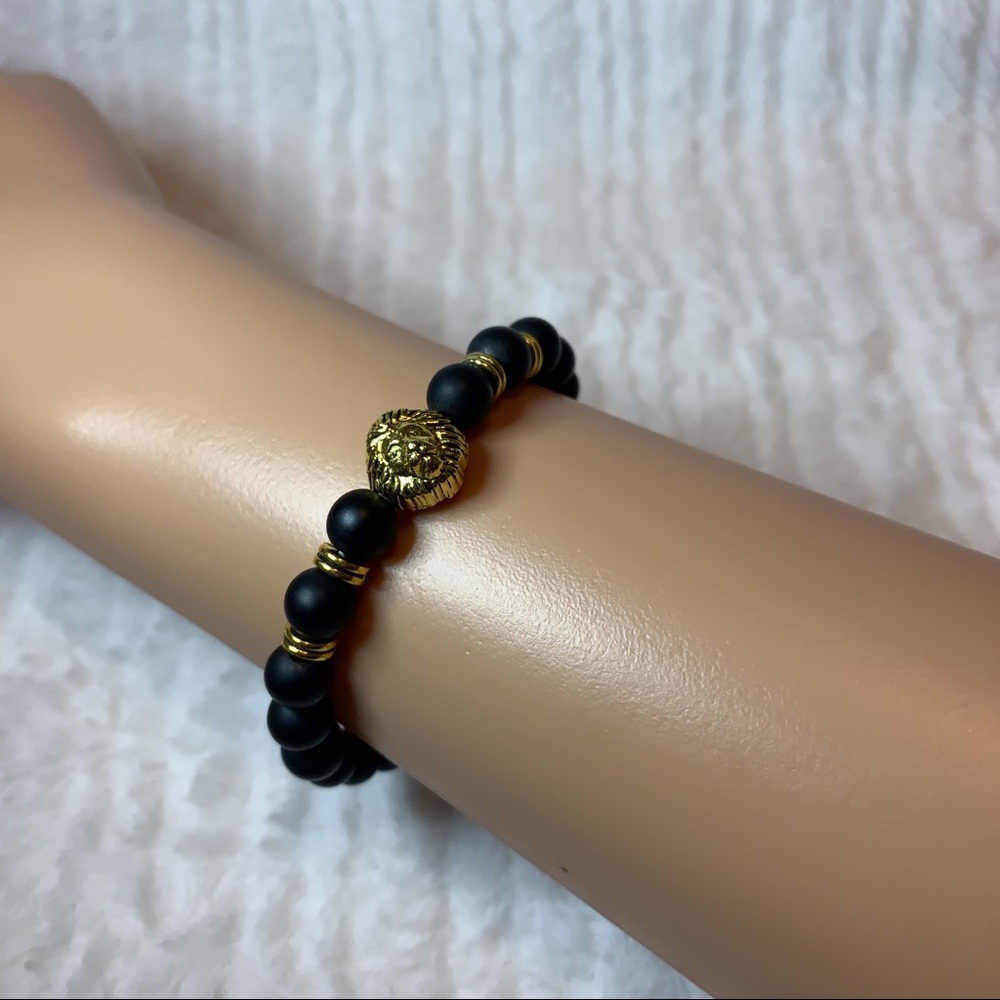Lion Matte Black Bracelet
